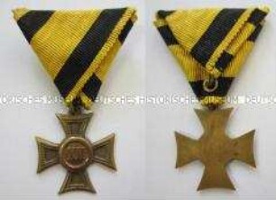 Militärdienstzeichen 1. bzw. 2. Klasse der Unteroffiziere und Mannschaften für 12 Jahre Dienst, Doppelmonarchie Österreich-Ungarn