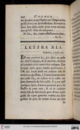 Lettre XLI