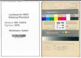 Entnazifizierung Hubert Brinkmann , geb. 02.04.1914 (Rentmeister)