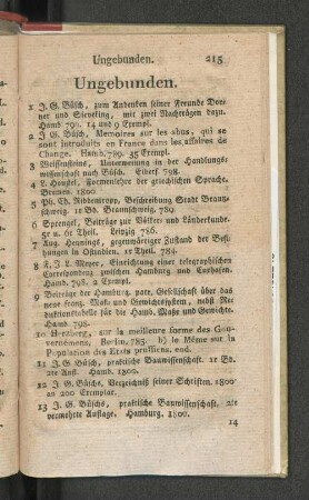 Ungebunden.