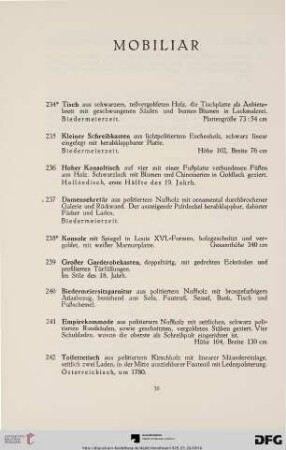 Mobiliar (Nr. 234-253)