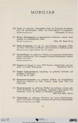 Mobiliar (Nr. 234-253)