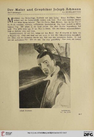 13.1921: Der Maler und Graphiker Joseph Achmann