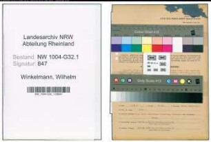 Entnazifizierung Wilhelm Winkelmann , geb. 03.09.1900 (Stadtinspektor)
