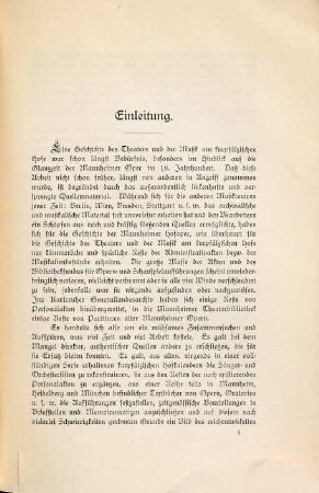 Geschichte des Theaters und der Musik am kurpfälzischen Hofe
