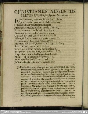 Christianus Augustus Freybergius, Stolpena Misnicus