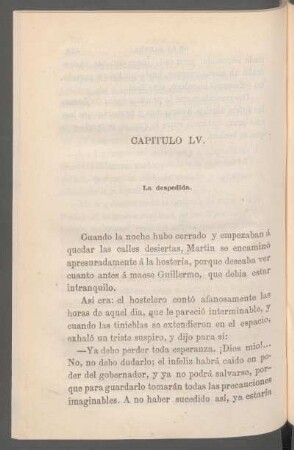 Capítulo LV. - La despedida.