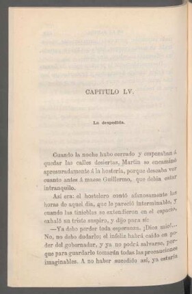 Capítulo LV. - La despedida.