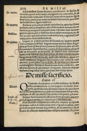 De misse sacrificio. Caput. 17