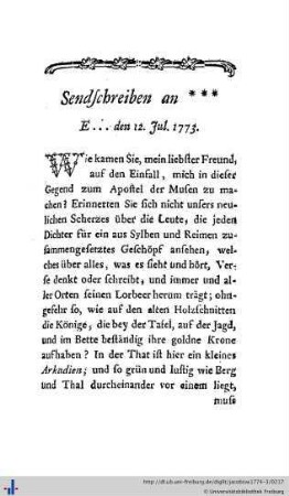 Sendschreiben an ***