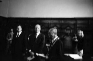 Freiburg: Rathaus, im Ratsaal, Minister, Carstens, Oberbürgermeister