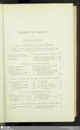 Synopsis Of Contents