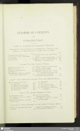 Synopsis Of Contents