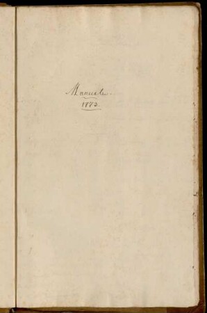 Manuale. 1773., Göttingen, 1773 : Manual 1773