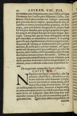 De negatione composita signa adiuncta. Caput XII.