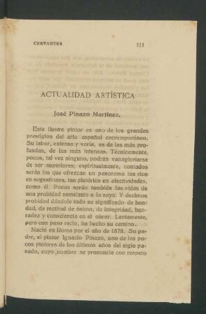 Actualidad artística : José Pinazo Martínez.