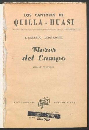 Flores del campo : versos camperos
