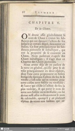 Chapitre V. De la Chaux