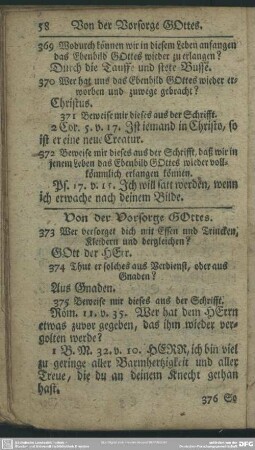 Von der Vorsorge Gottes