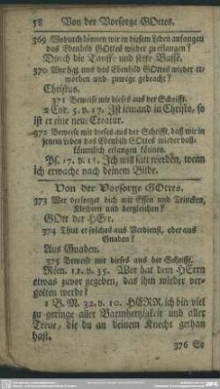 Von der Vorsorge Gottes