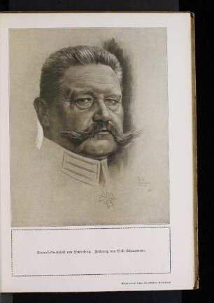Generalfeldmarschall von Hindenburg. Zeichnung von Willi Scheuermann.