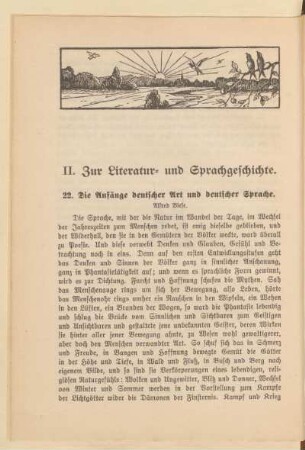 II. Zur Literatur- und Sprachgeschichte