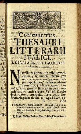 Conspectus thesauri litterarii italici.