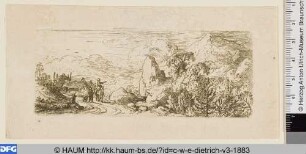 Der Felsblock am Fuße des Berges