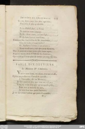 Fable Dix-Neuvieme. Le Moineau & l'Autruche.