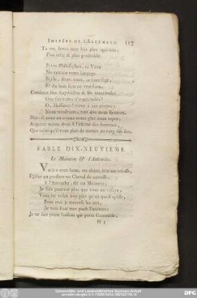 Fable Dix-Neuvieme. Le Moineau & l'Autruche.