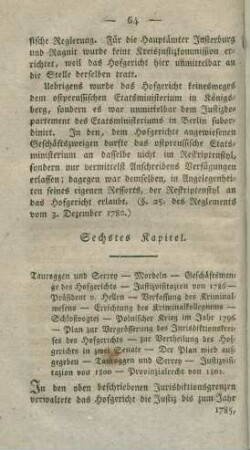 Sechstes Kapitel. Tauroggen und Serrey - Mordeln - Geschäftsmenge des Hofgerichts - ...