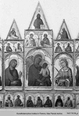 Altarwerk in 43 Tafeln mit Heiligen und Propheten in Halbfiguren dargestellt