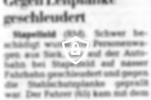 Gegen Leitplanke geschleudert