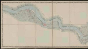 Topographical Survey Of The River Hoogly From Bandel to Garden Reach : Exhibiting The Principal Buildings, Ghauts, Temples &c. On Both Banks and comprising the Danish Settlement of Serampoor, Cantonements and Parle of Barrackpoor, together with the Settlement of Chinsura, Chundunnugur & Environs of Hoogly, with Great Road from Calcutta to Hoogly via Palta Ghaut ; [gewidmet:] George Earl Auckland