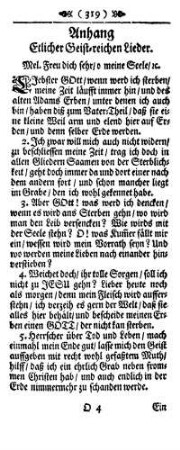 Anhang Etlicher Geist-reichen Lieder.