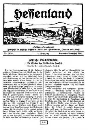 Nr. 21/22, November-Doppelheft 1917
