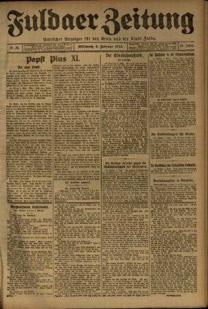 Ausgabe vom Mittwoch, den 08. Februar 1922.