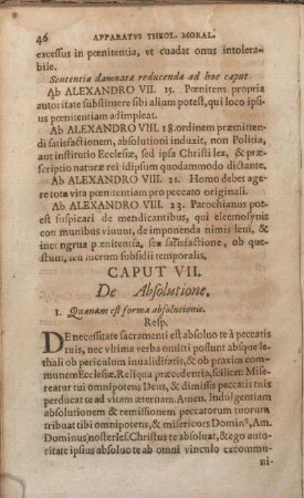 Caput VII. De Absolutione.