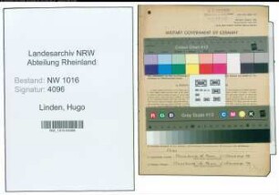 Entnazifizierung Hugo Linden , geb. 02.12.1908 (Arzt)