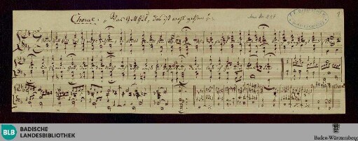 Trauergottesdienst für Neudingen - Don Mus.Ms. 889 : Coro, org; StrK WoO 6.20