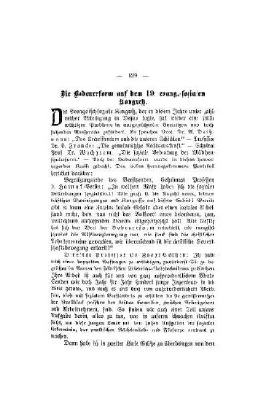 Die Bodenreform auf dem 19. evang.-sozialen Kongreß