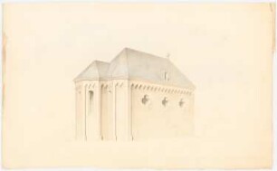 Friedhofskapelle, Bonn-Ramersdorf: Perspektivische Ansicht