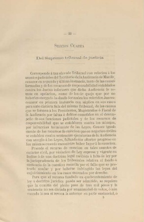 Seccion cuarta. Del Supremo tribunal de justicia