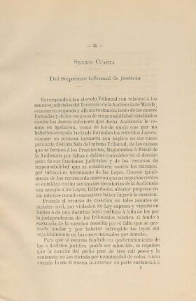 Seccion cuarta. Del Supremo tribunal de justicia
