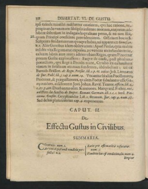 Caput II. De Effectu Gustus in Civilibus.