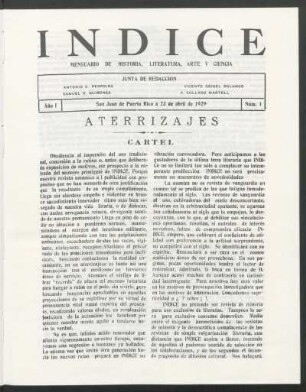 Año I, : núm. 1, 23 de abril de 1929