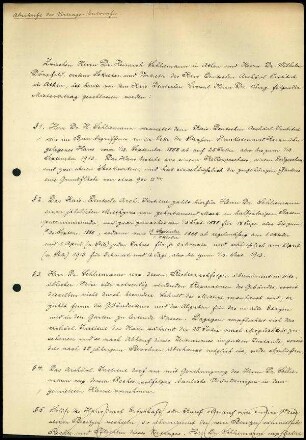 Abschrift des Vertrags-Entwurfes