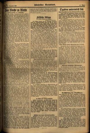 Zweite Ausgabe vom Montag, den 25. November 1935.