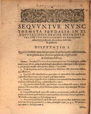 Antinomiae Iuris Feudalis, Sive Disputationes XI. Ex Huberti Giphanii IC. Summi, Sacr. Caesar. Maiestat. Consiliarii, &c. Praelectionibus desumptae : Quibus, Artificiosa Methodo, Medulla totius iuris feudalis continetur
