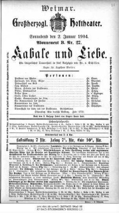 Kabale und Liebe